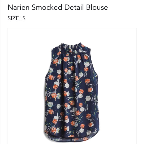 Daniel Rainn Narien Smocked Detail Blouse S - Picture 1 of 7